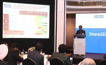Abhas Sinha presented the findings from the India Net Zero Steel Demand Outlook Report