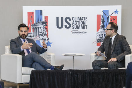 Ali Zaidi and Benjamin Zamora at the US Climate Action Summit 2024